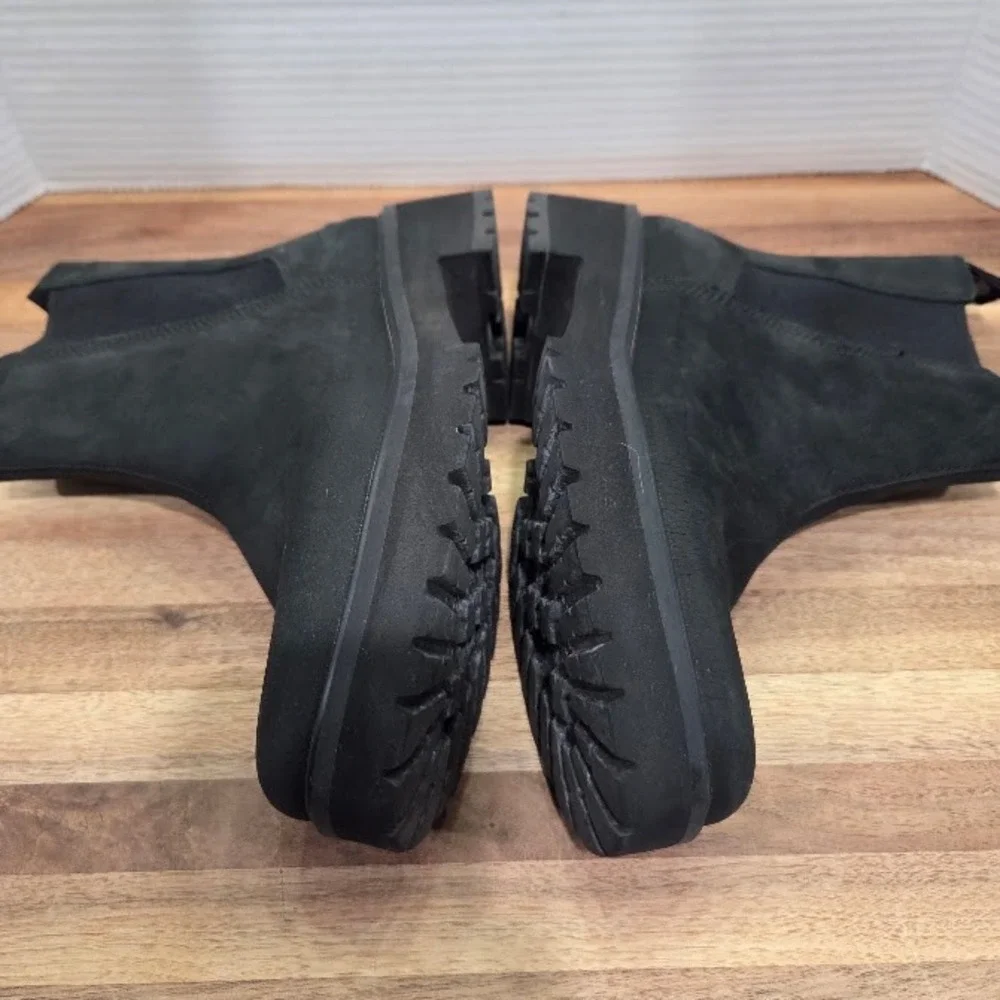 Timberland Carnaby Cool Chelsea Boots Women's 7 Black Nubuck Leather Lug A5NPK